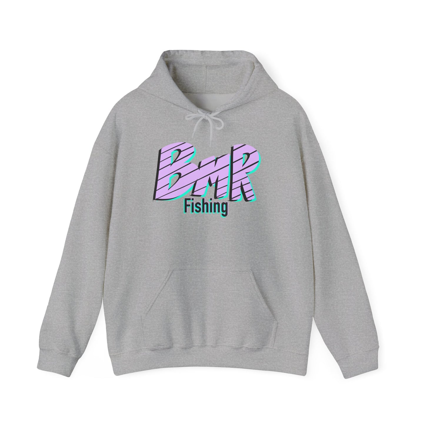 Fishing Hoodie — BMR Retro Stripe Logo Pullover