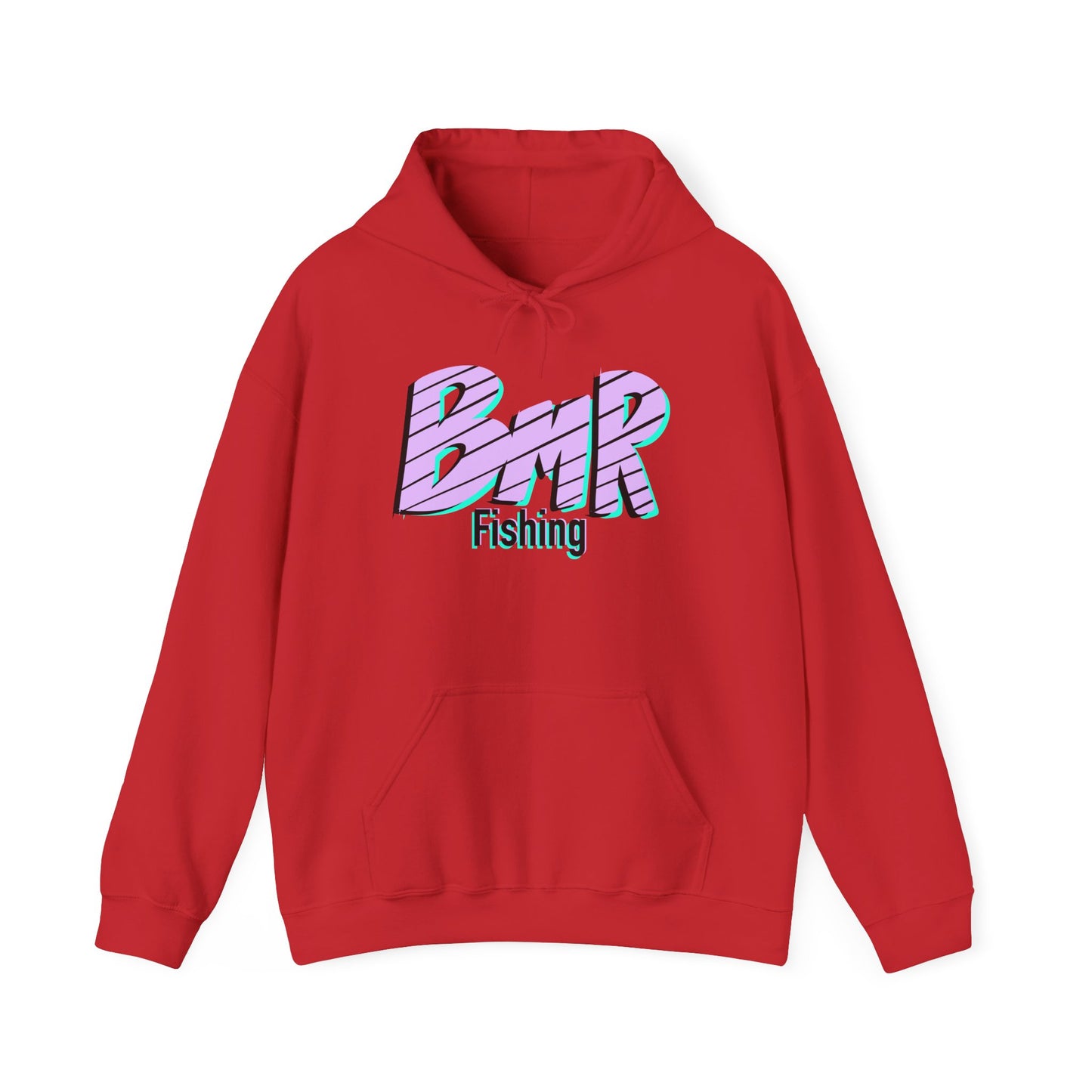 Fishing Hoodie — BMR Retro Stripe Logo Pullover