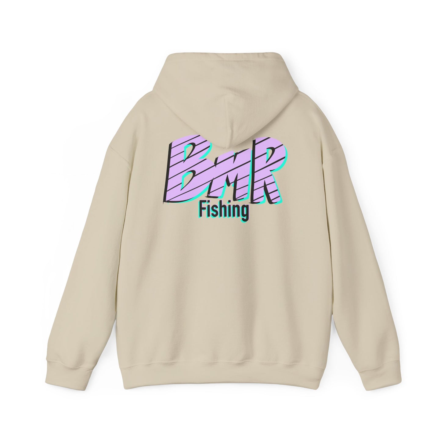 Fishing Hoodie — BMR Retro Stripe Logo Pullover